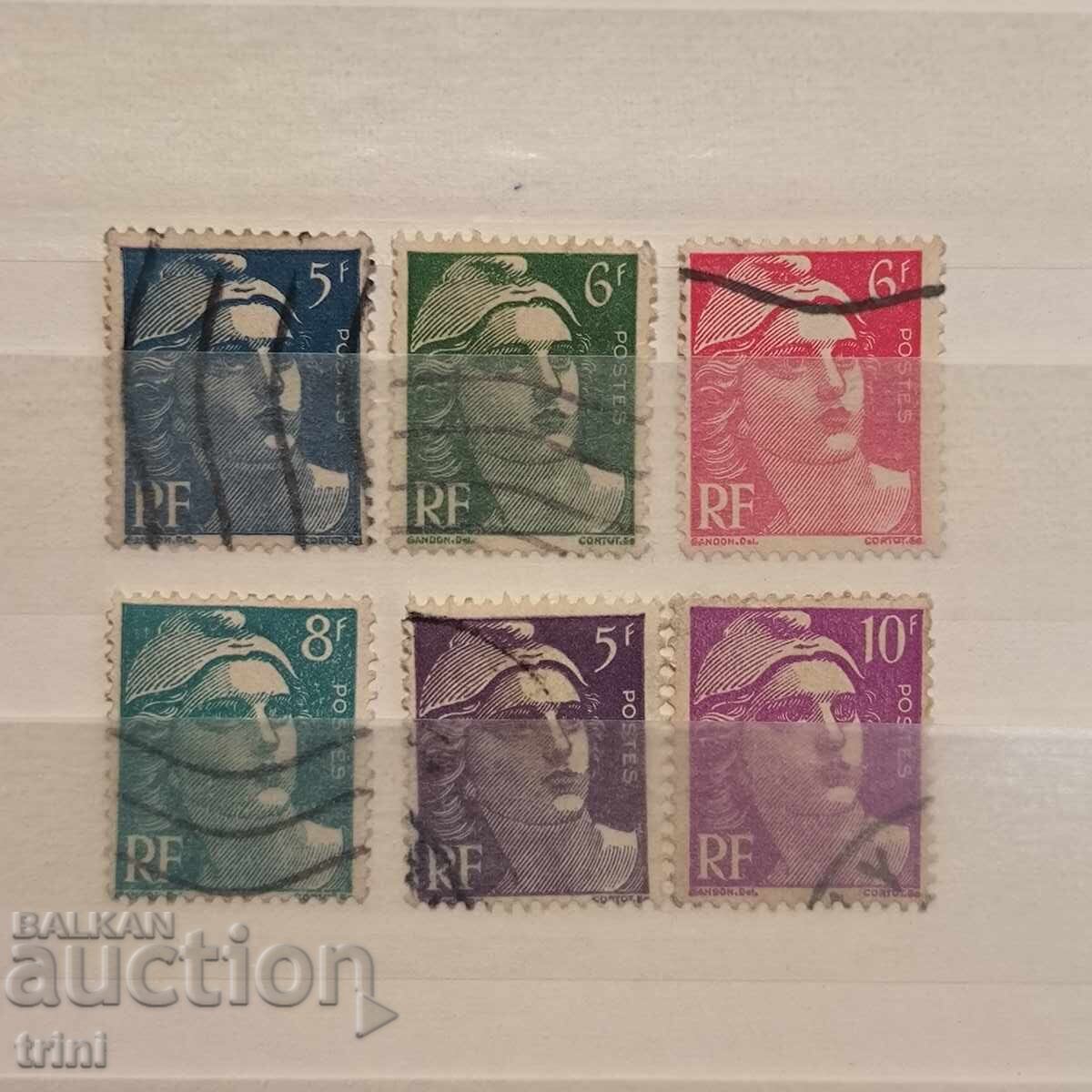 Γαλλία 1945 - 47 Νέα καθημερινά γραμματόσημα