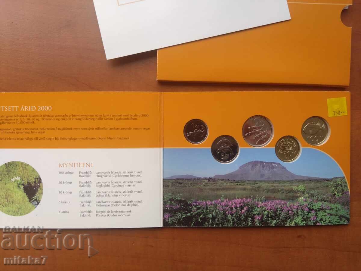 Set of coins, Iceland, year 2000 with price 24.00 BGN | € 12.27