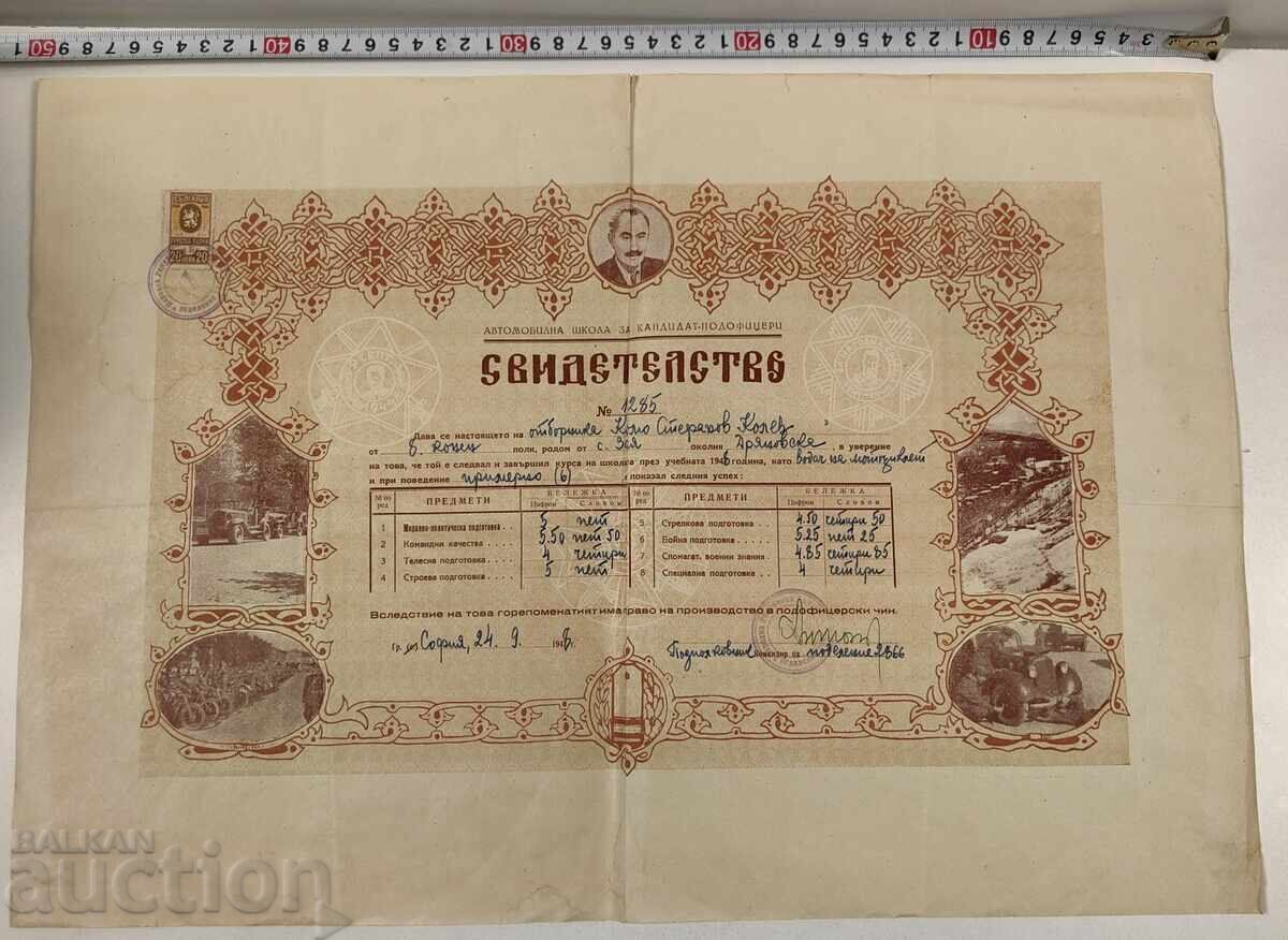 DRIVING SCHOOL FOR CANDIDATE NON-COMMISSIONED OFFICERS, REGIMENT, HORSE, DOCUMENT DRIVING SCHOOL FOR CANDIDATE NON-COMMISSIONED OFFICERS, REGIMENT, HORSE, DOCUMENT