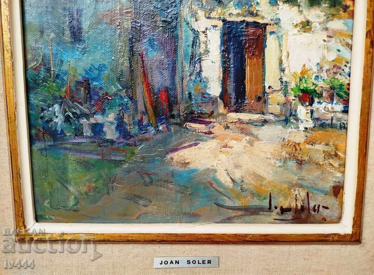 JOAN SOLER TABLOU VECHI, PICTOR SPANIOL - CASĂ CU CURTE 1961 cu preț € 300.00 | 586.75 BGN