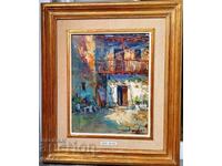 JOAN SOLER TABLOU VECHI, PICTOR SPANIOL - CASĂ CU CURTE 1961