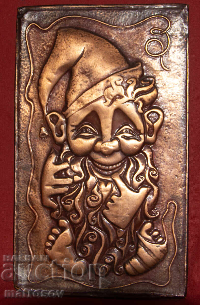 Russian Honey Plaque Bas-relief, Gnome