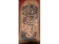 Plachetă de alamă basorelief, natură statică