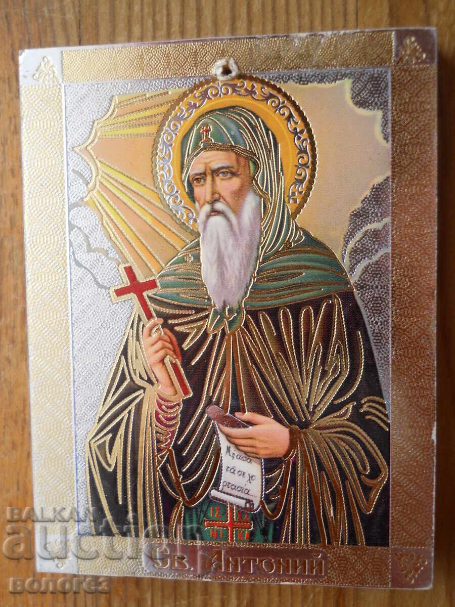 Mica icoană ortodoxă din lemn "Sf. Antonie"