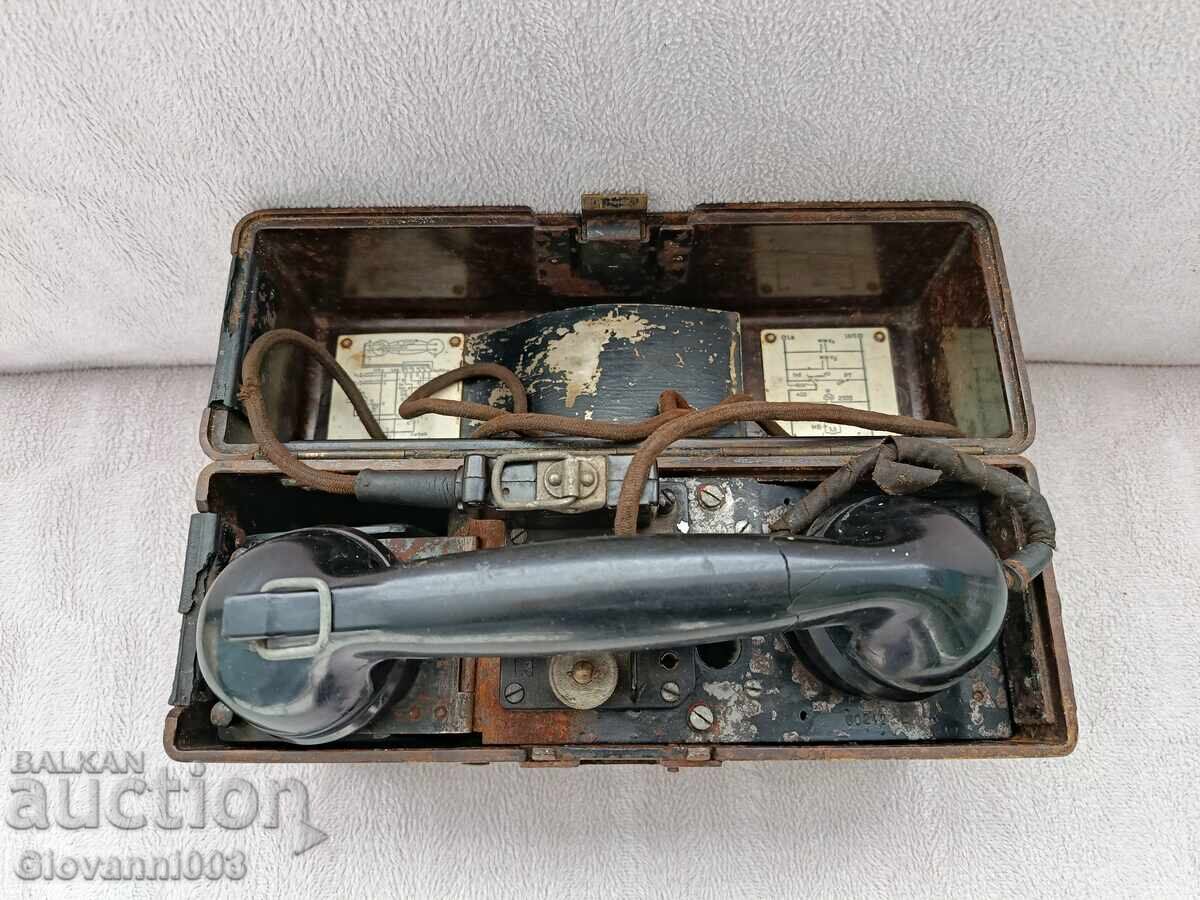Licitație Telefon militar german vechi - WEHRMACHT - Al Doilea Război Mondial - 1944