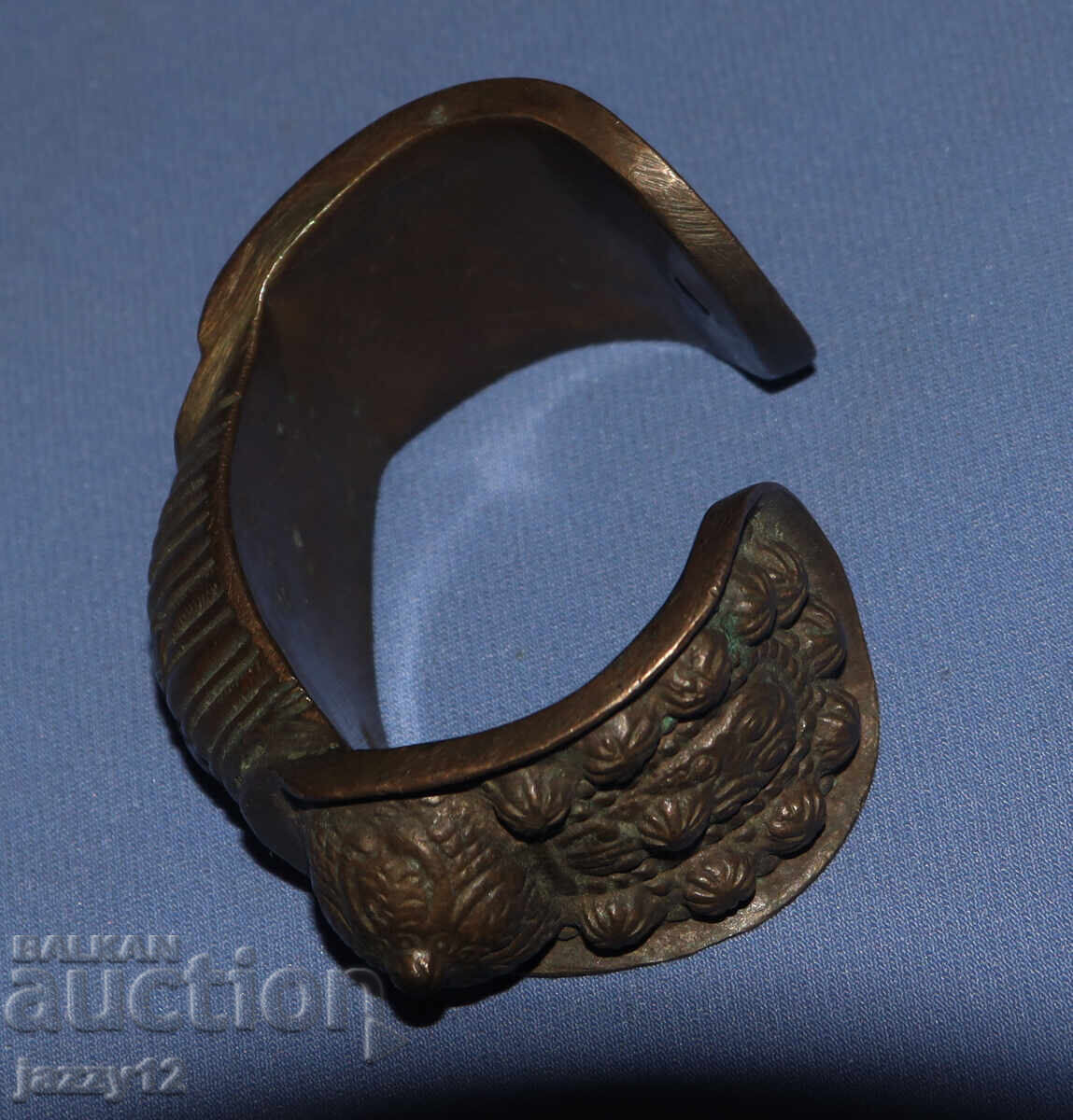 Παλαιό μπρούτζινο βραχιόλι-σφεντόνα με σταυρό - 6