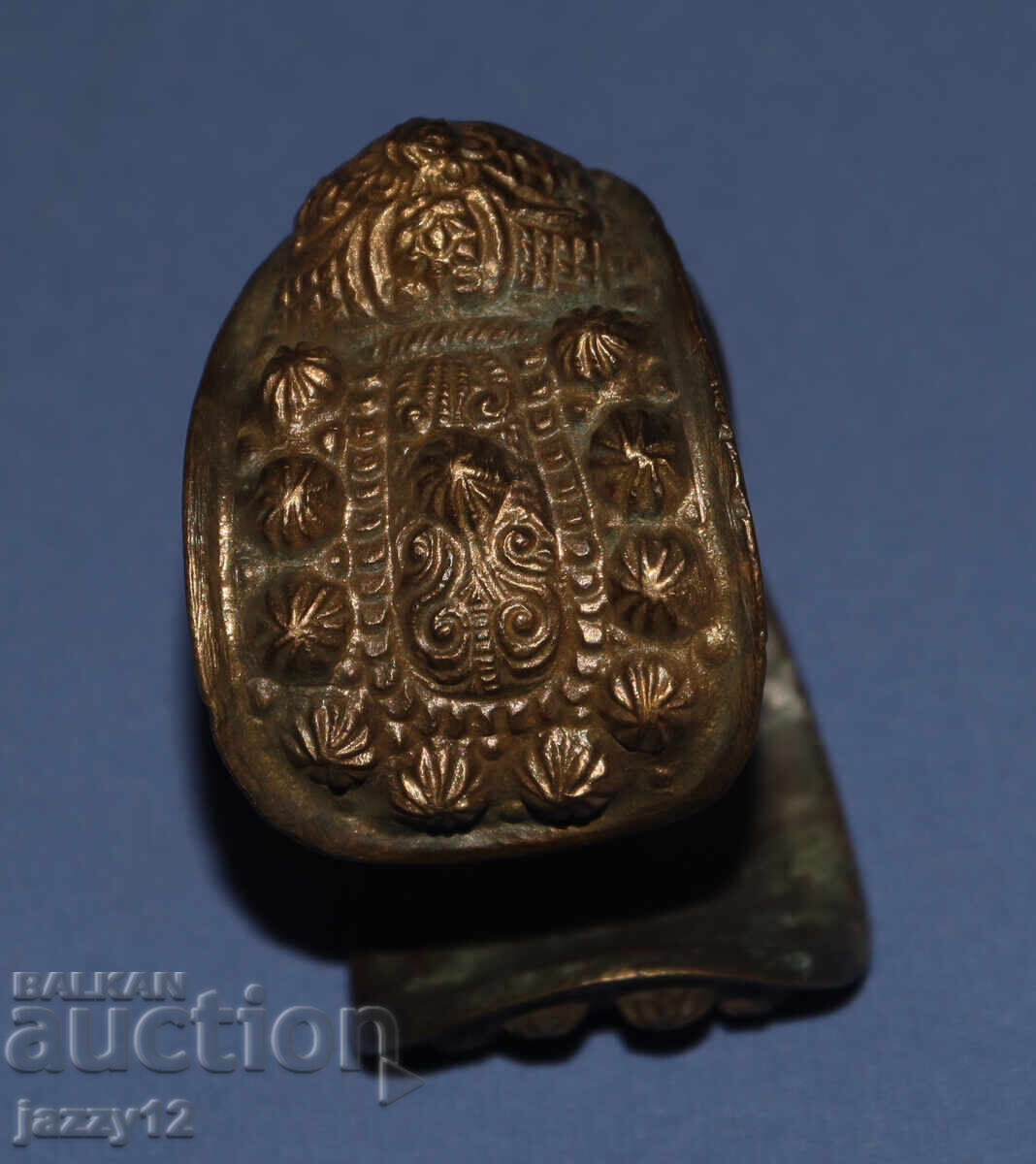 Old bronze bracelet slingshot with cross - 5