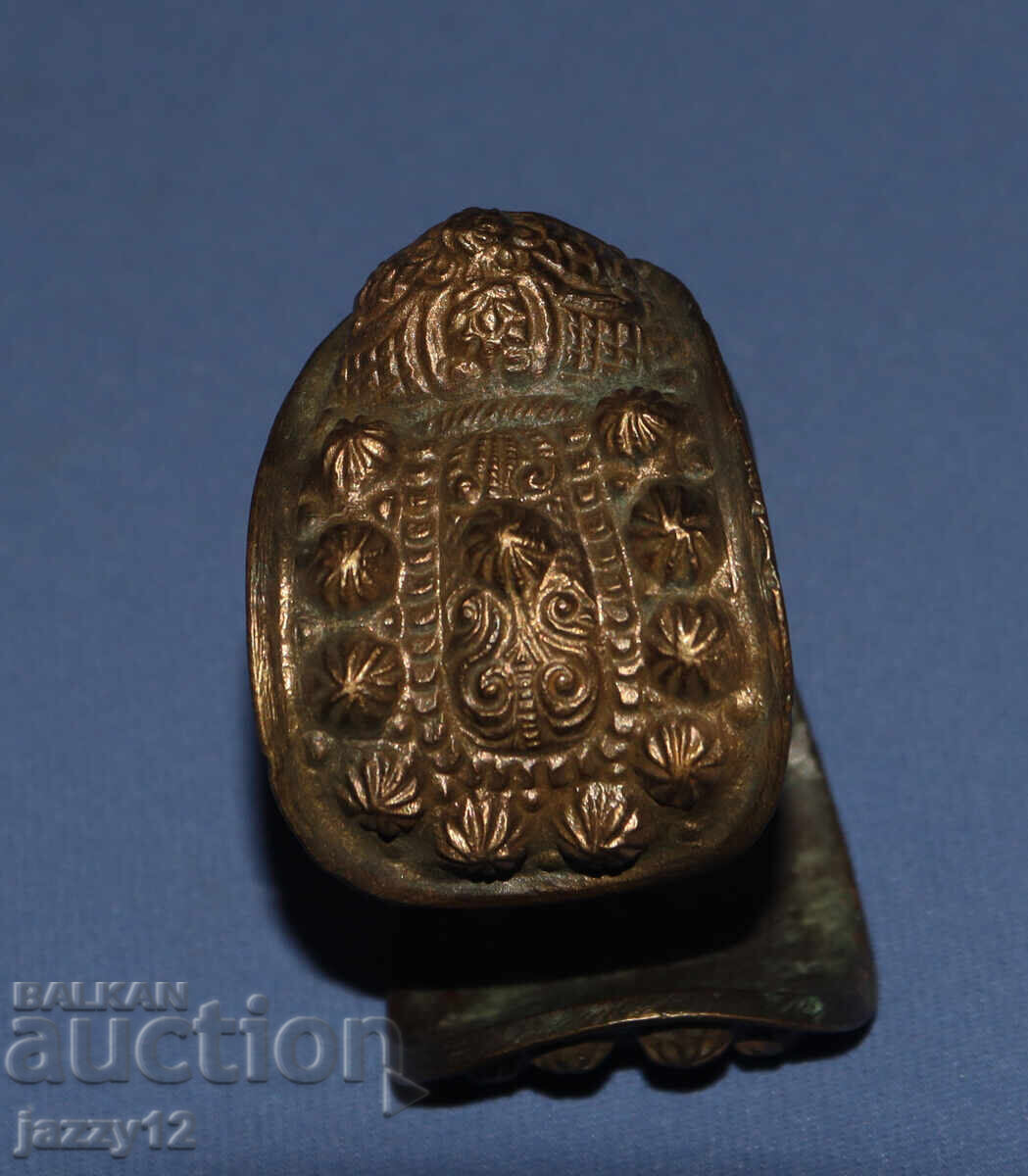 Old bronze bracelet slingshot with cross - 6