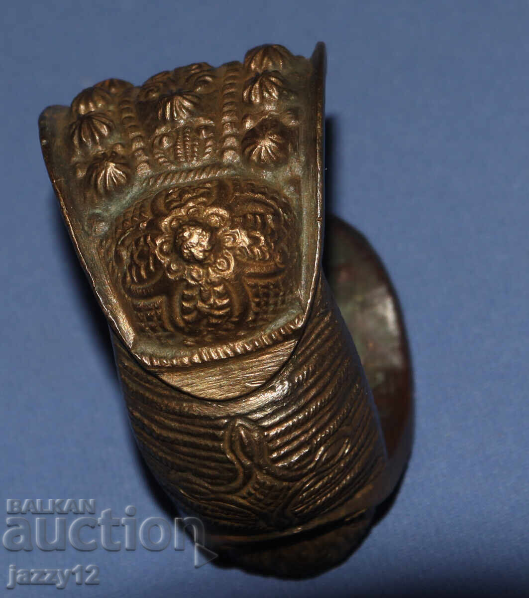 Old bronze bracelet slingshot with cross - 7