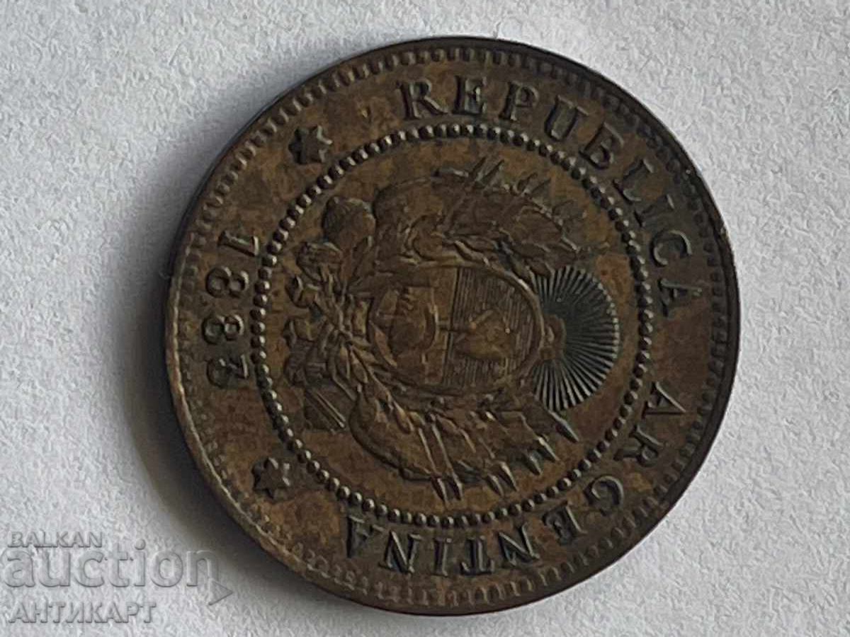 Auction Argentina Rare Coin One Centavo 1883 Auction Argentina Rare Coin One Centavo 1883