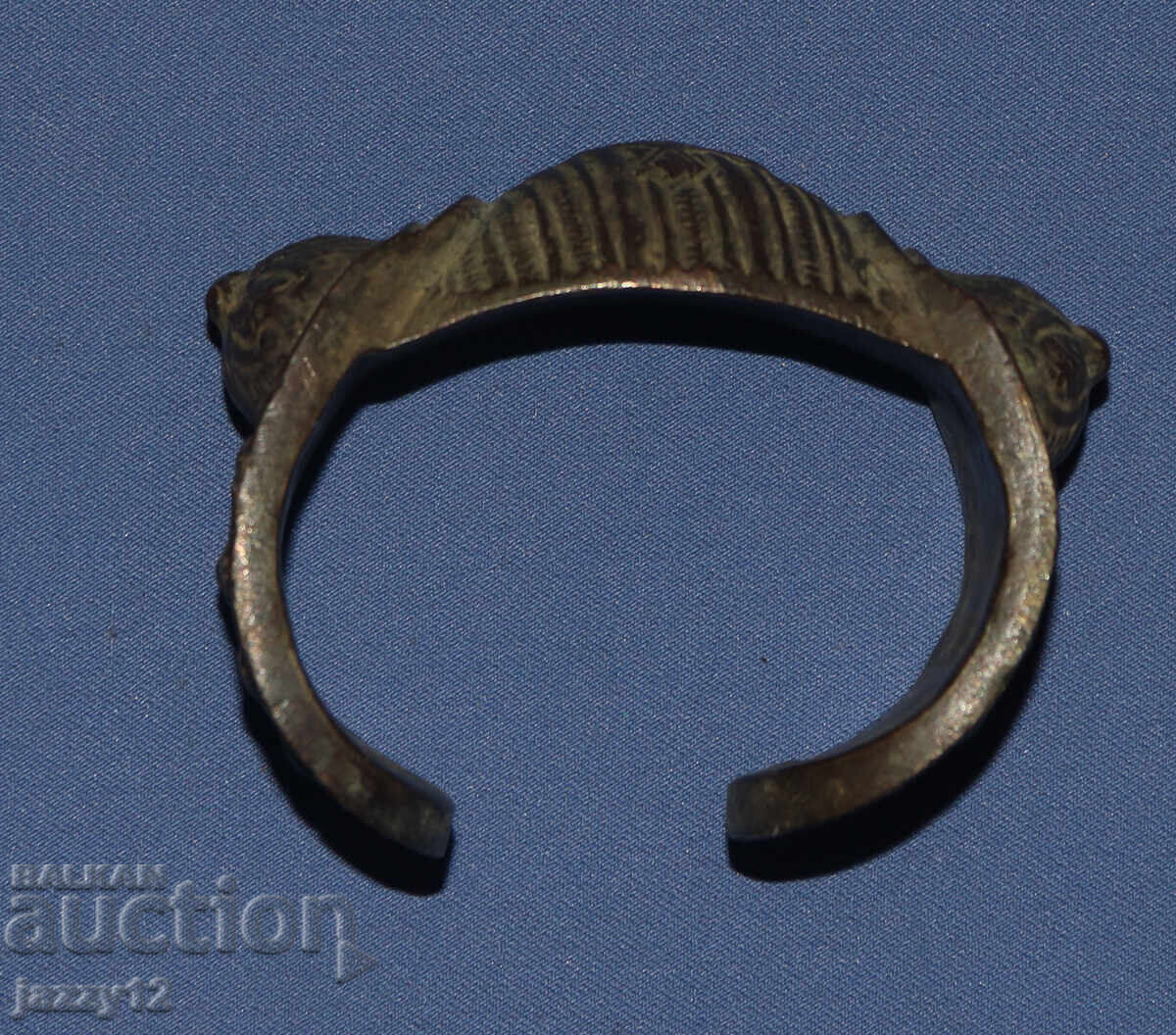 Auction Old bronze bracelet slingshot with cross Auction Old bronze bracelet slingshot with cross