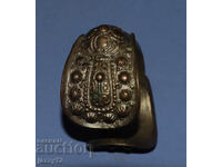 Brățară veche de bronz tip praștie