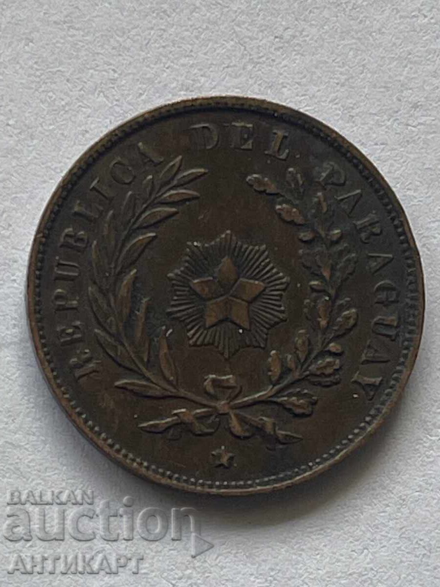 Licitație Monedă rară Paraguay 1 centesimo 1870 Licitație Monedă rară Paraguay 1 centesimo 1870