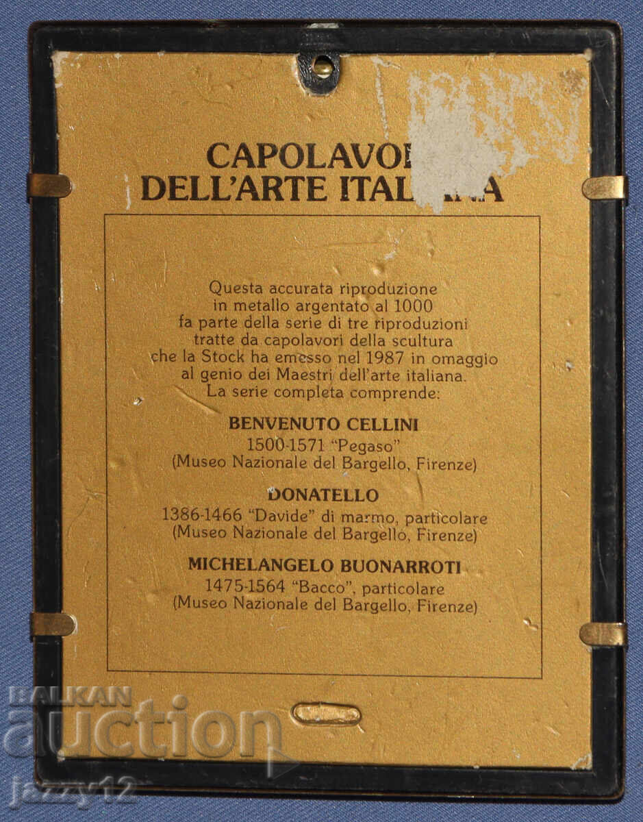 Πλακέτες Ιταλικών αριστουργημάτων - Ντονατέλο, ασήμι - 5