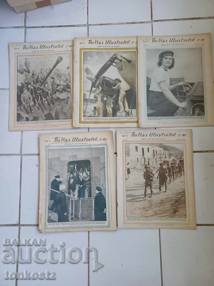 5 pcs. The War Illustrated 1943