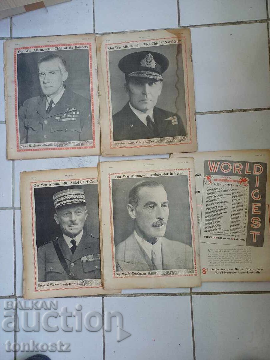 Auction  5 pcs. The War Illustrated 1940