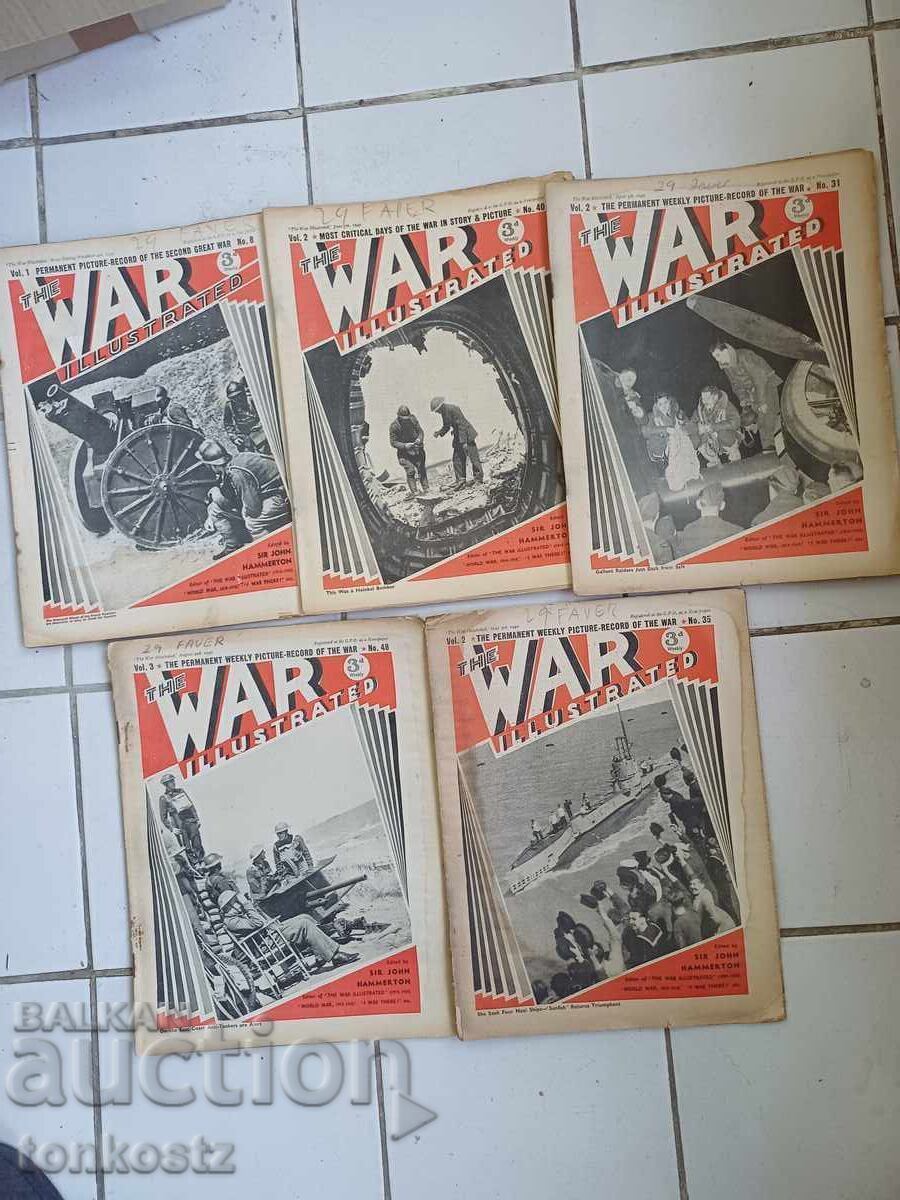 5 pcs. The War Illustrated 1940