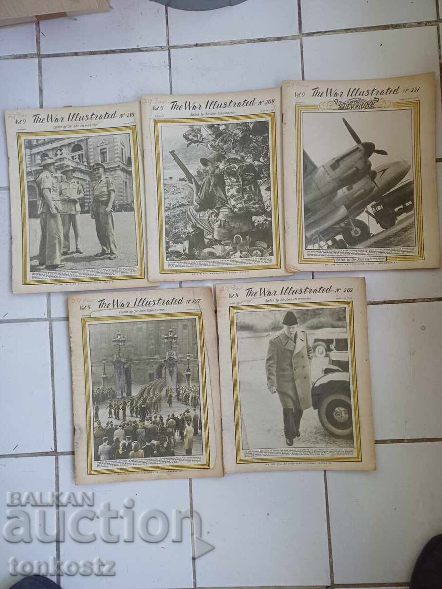 5 pcs. The War Illustrated 1945