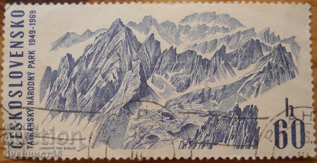Cehoslovacia "20 g. Parcul Național Tatra" - 1969 Cehoslovacia "20 g. Parcul Național Tatra" - 1969