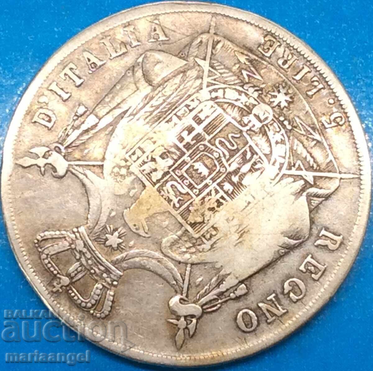 Delivery of Napoleon 5 Lire 1811 France for Italy M - Milan 24.59g