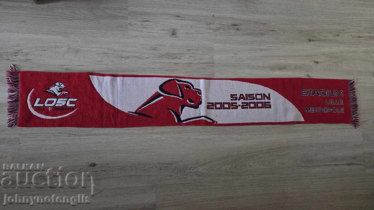 Official embroidered Lille football scarf from 2005