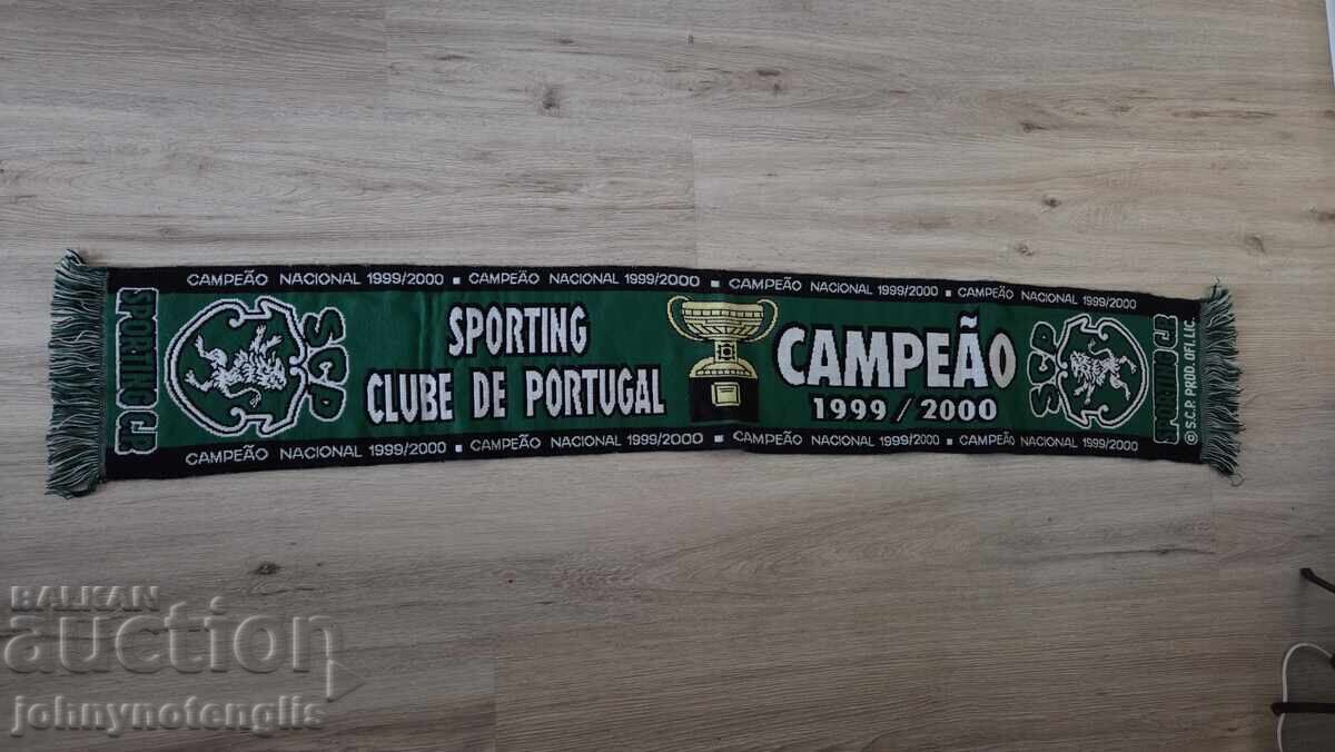 Official embroidered Sporting Lisbon football scarf