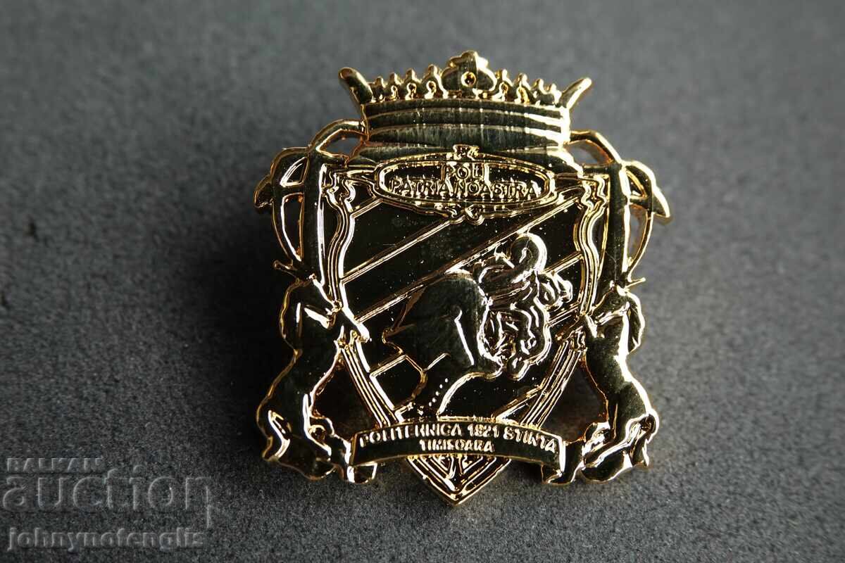 Official Old Football Badge of Poli Timișoara Romania