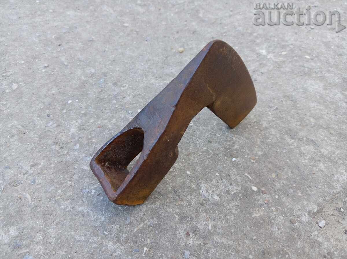 Παλιό μικρό τσεκούρι, τσεκούρι, σφυρήλατο σίδερο με λεπίδα σπαθιού - 5