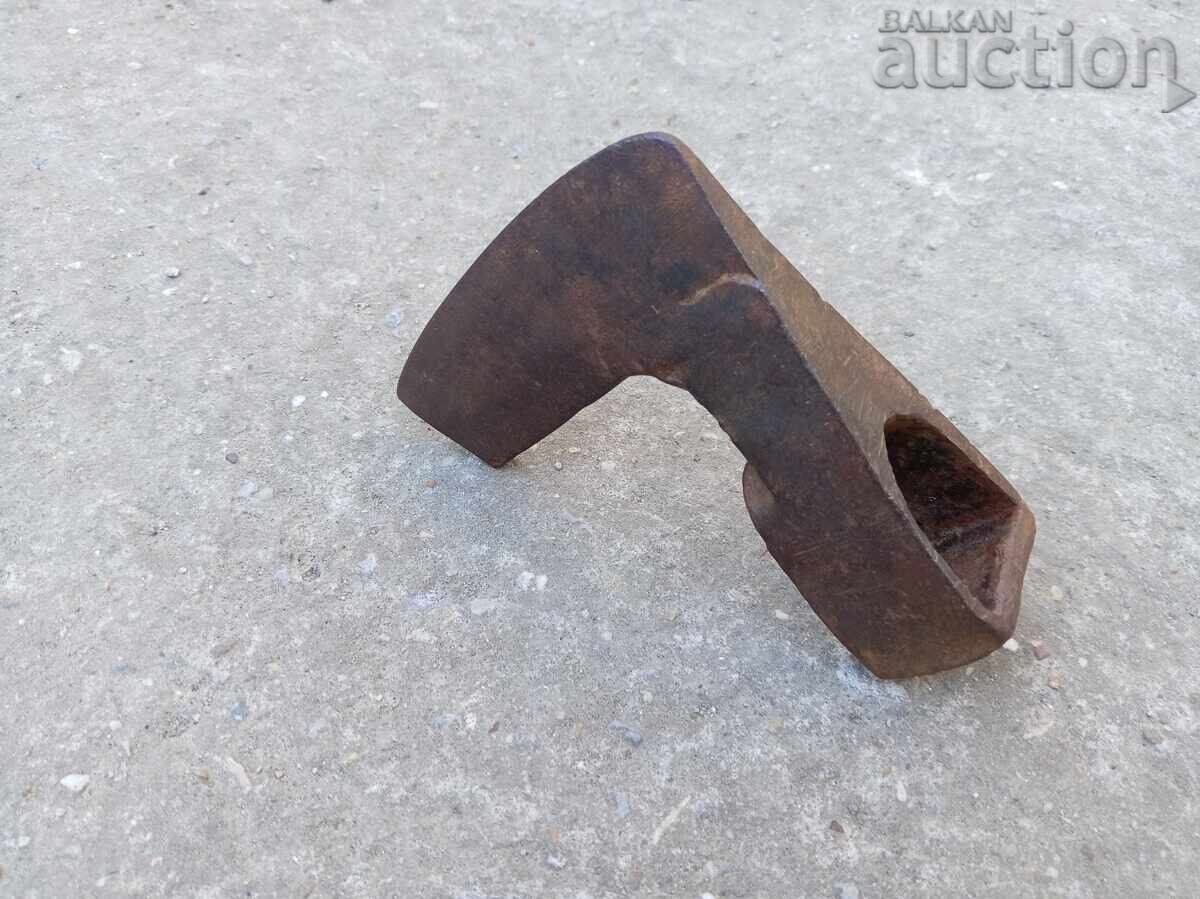 Παλιό μικρό τσεκούρι, τσεκούρι, σφυρήλατο σίδερο με λεπίδα σπαθιού - 6