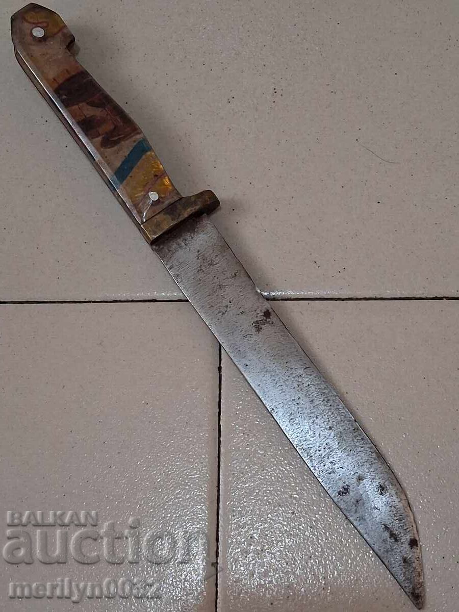 Παλιό μαχαίρι με εγχάρακτα Ν.Λ.Δ. λεπίδα - 6