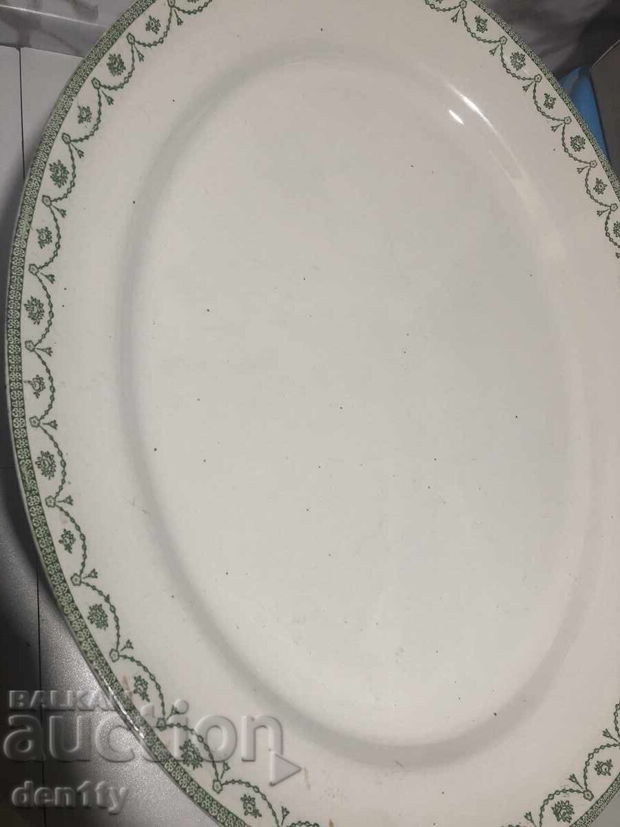 Very large old ceramic plate, made in England with price 45.00 BGN | € 23.01