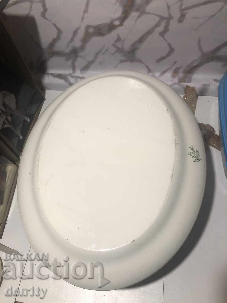 Delivery of Very large old ceramic plate, made in England