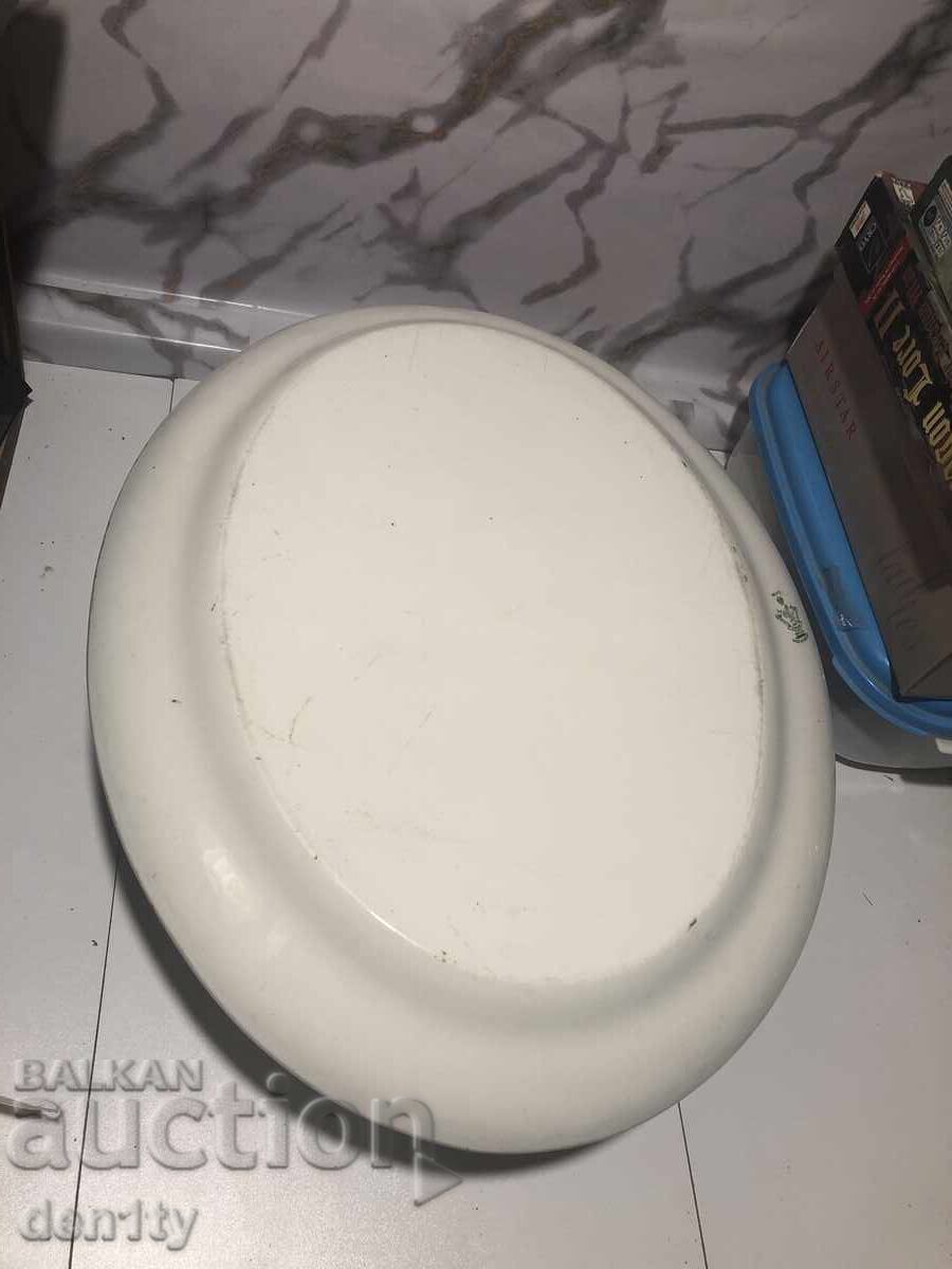 Very large old ceramic plate, made in England - 6