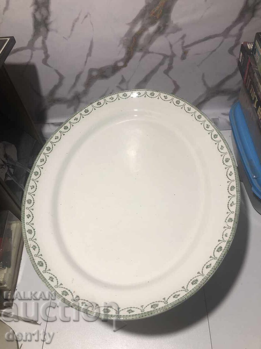 Very large old ceramic plate, made in England