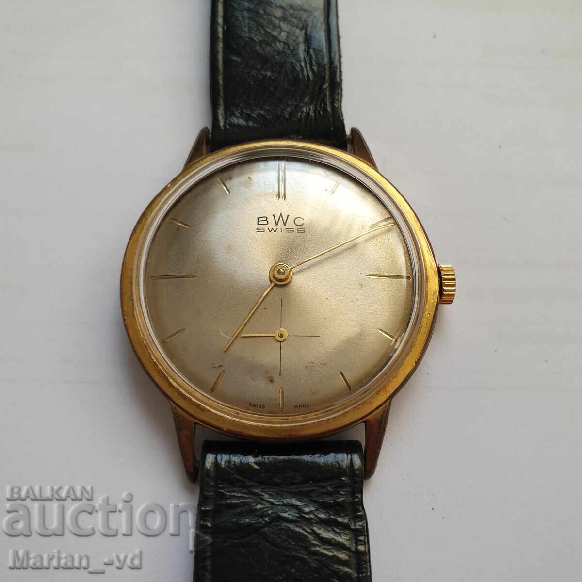 Men's Swiss Mechanical Gold-Plated BWC Watch with price 140.00 BGN | € 71.58