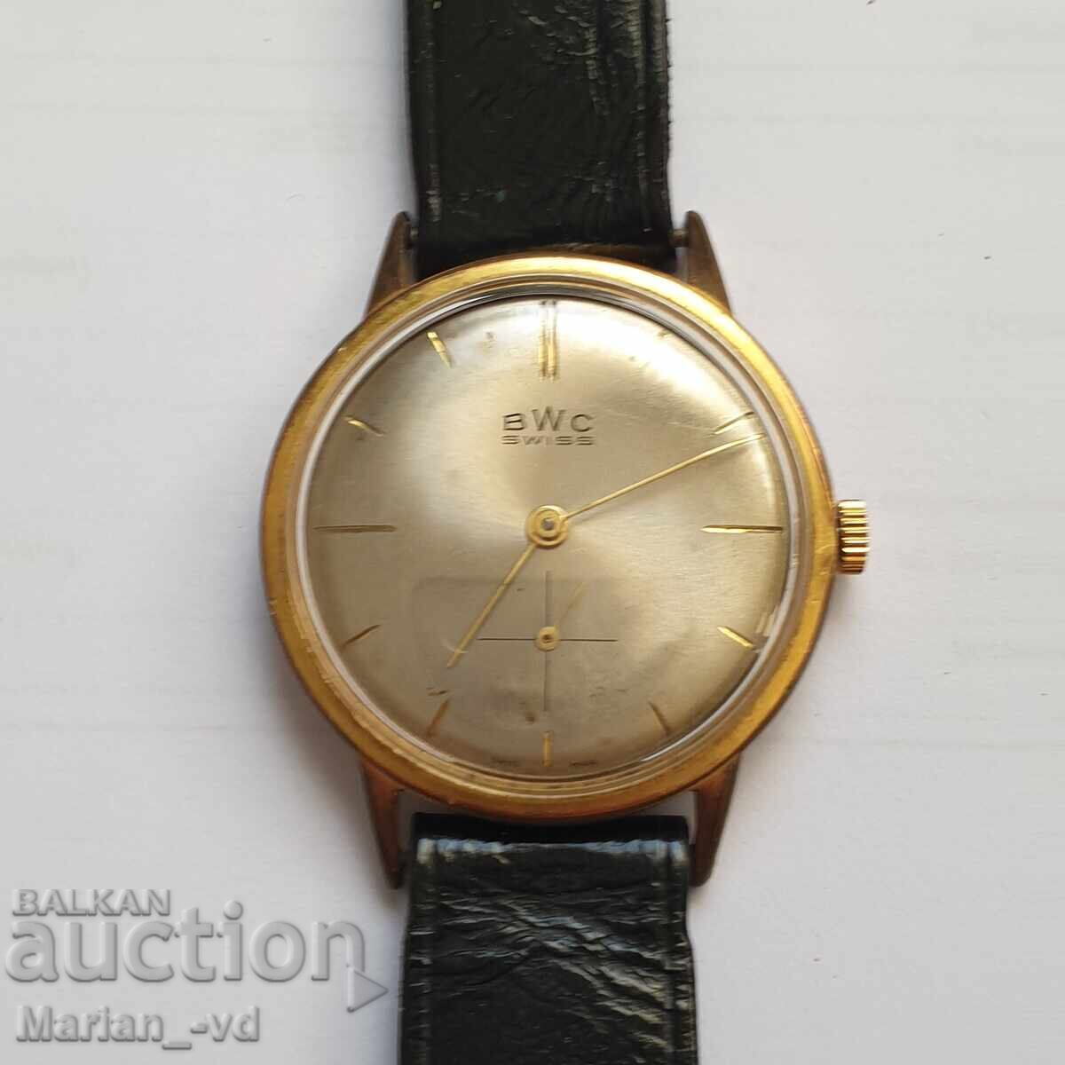 Men's Swiss Mechanical Gold-Plated BWC Watch - 6