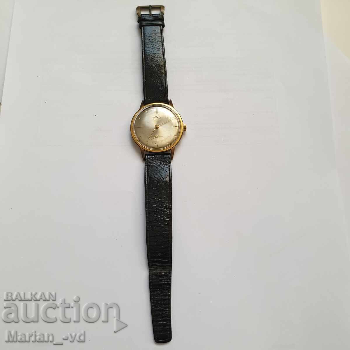 Men's Swiss Mechanical Gold-Plated BWC Watch