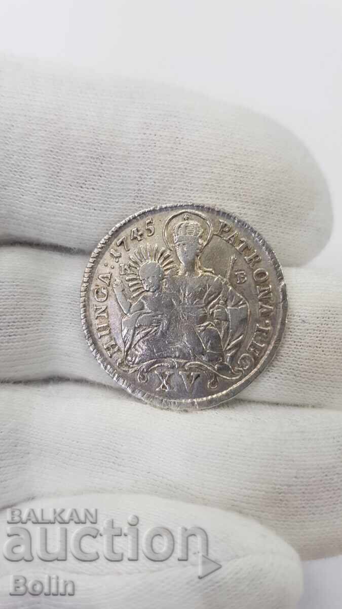 Monedă rară de argint 15 creițari Austro-Ungaria M.Tereza cu preț 130.00 BGN | € 66.47 Monedă rară de argint 15 creițari Austro-Ungaria M.Tereza cu preț 130.00 BGN | € 66.47