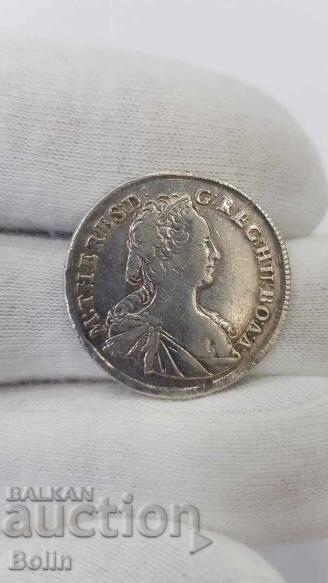Rare Silver Coin 15 Kreuzer Austria-Hungary Maria Theresa