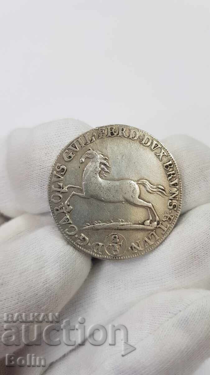 Rare Silver Coin 2/3 Thaler 1798 24 - MARIEN GROSCH - 5