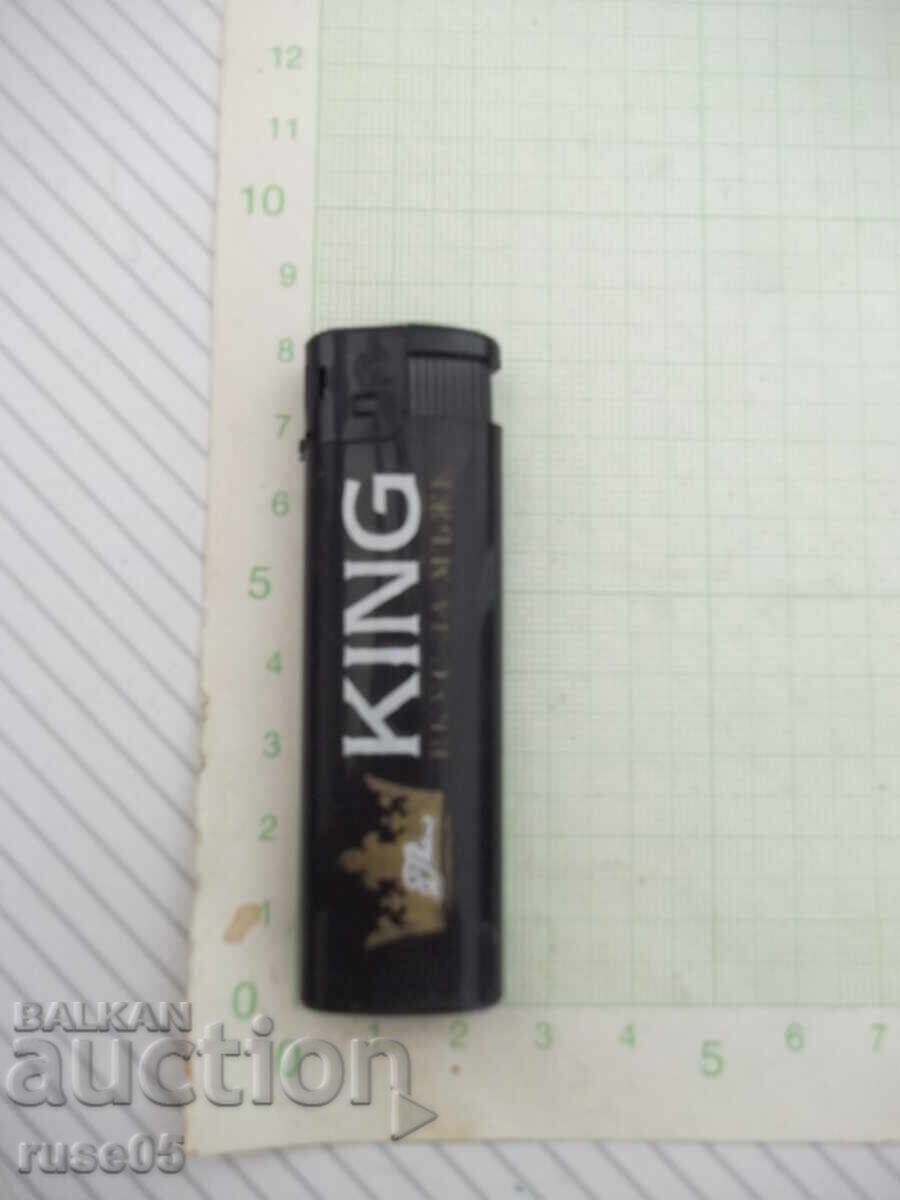 Lighter "KING" gas piezo-crystal with soft flame