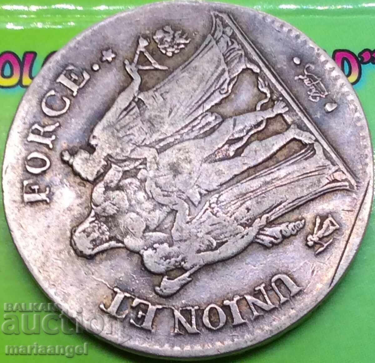 Licitație Napoleon 5 Franci LaN9 (1808) Franța Prim-Consul RR Licitație Napoleon 5 Franci LaN9 (1808) Franța Prim-Consul RR