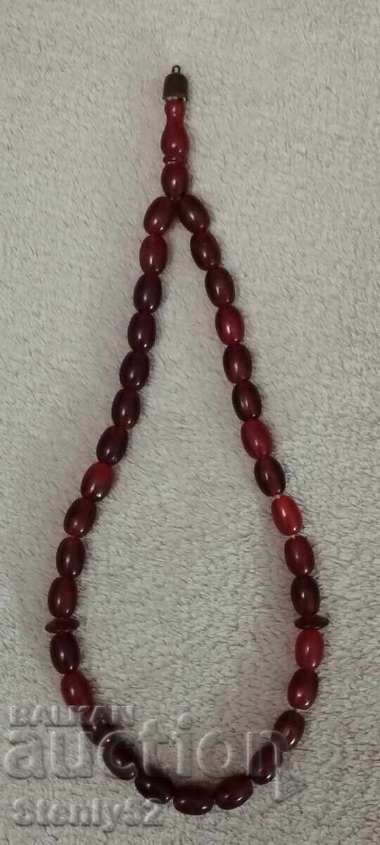 Amber prayer beads, red amber Amber prayer beads, red amber