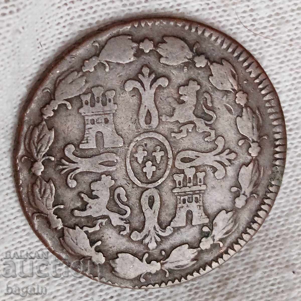 Ferdinand 7, 8 maravedís with price 25.00 BGN | € 12.78 Ferdinand 7, 8 maravedís with price 25.00 BGN | € 12.78