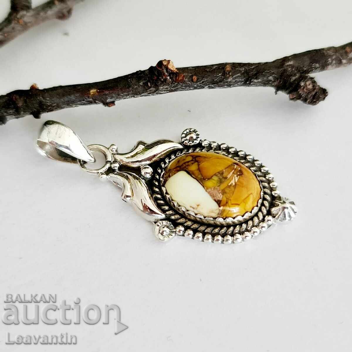 Delivery of Silver pendant with Honey Dahlia Turquoise