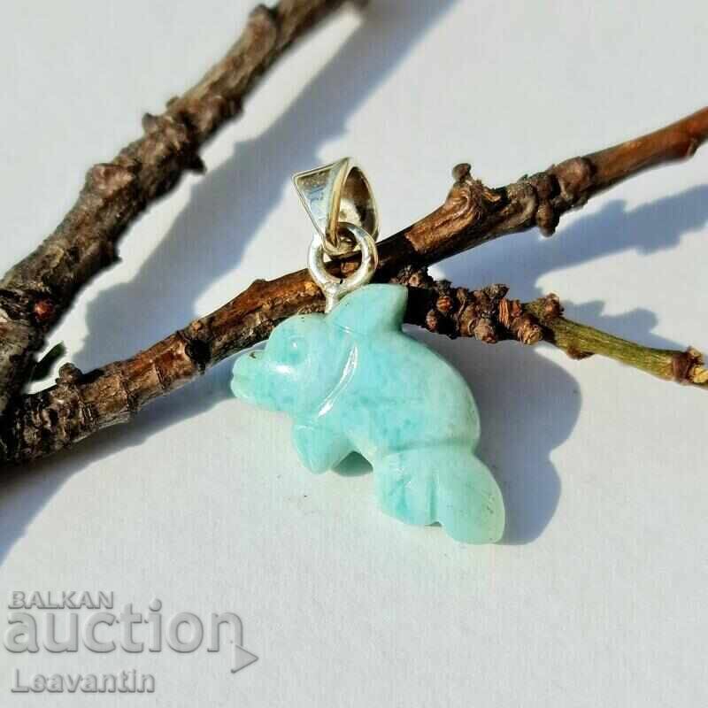 Silver Pendant "Heart of Atlantis" with Larimar with price 46.00 BGN | € 23.52 Silver Pendant "Heart of Atlantis" with Larimar with price 46.00 BGN | € 23.52