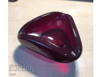 Scrumieră din sticlă roșie