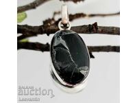 Pandantiv argint cu Turcoaz Negru Zinc