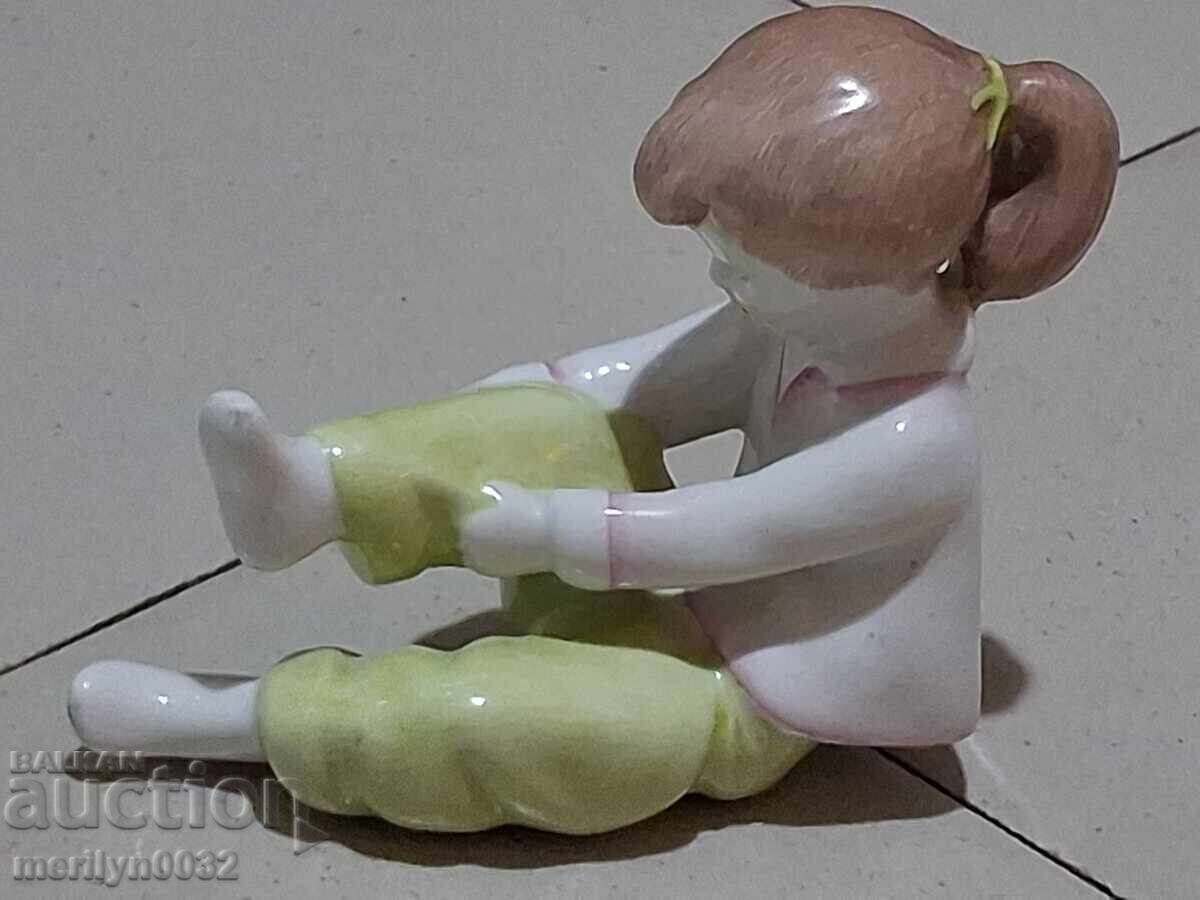 Ουγγρική πορσελάνινη φιγούρα ΚΟΡΙΤΣΙ αγαλματίδιο πορσελάνης - 7