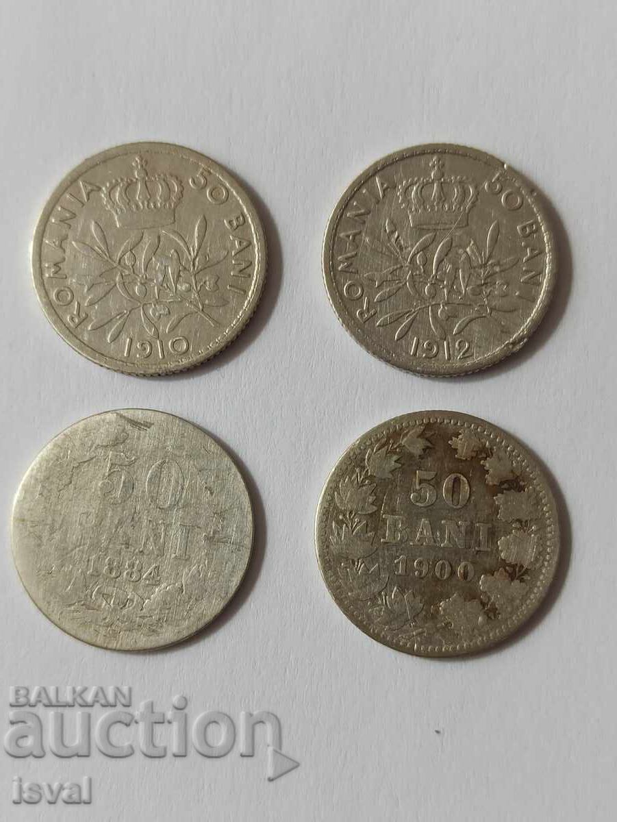 50 bani - 1884, 1900, 1910 and 1912 - Lot 50 bani - 1884, 1900, 1910 and 1912 - Lot